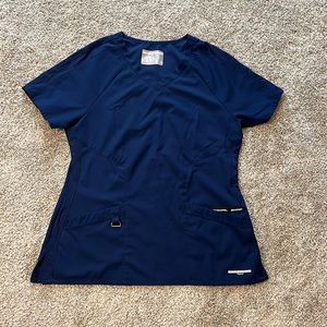 Sketchers by Barco Navy Blue Scrub Top Medium